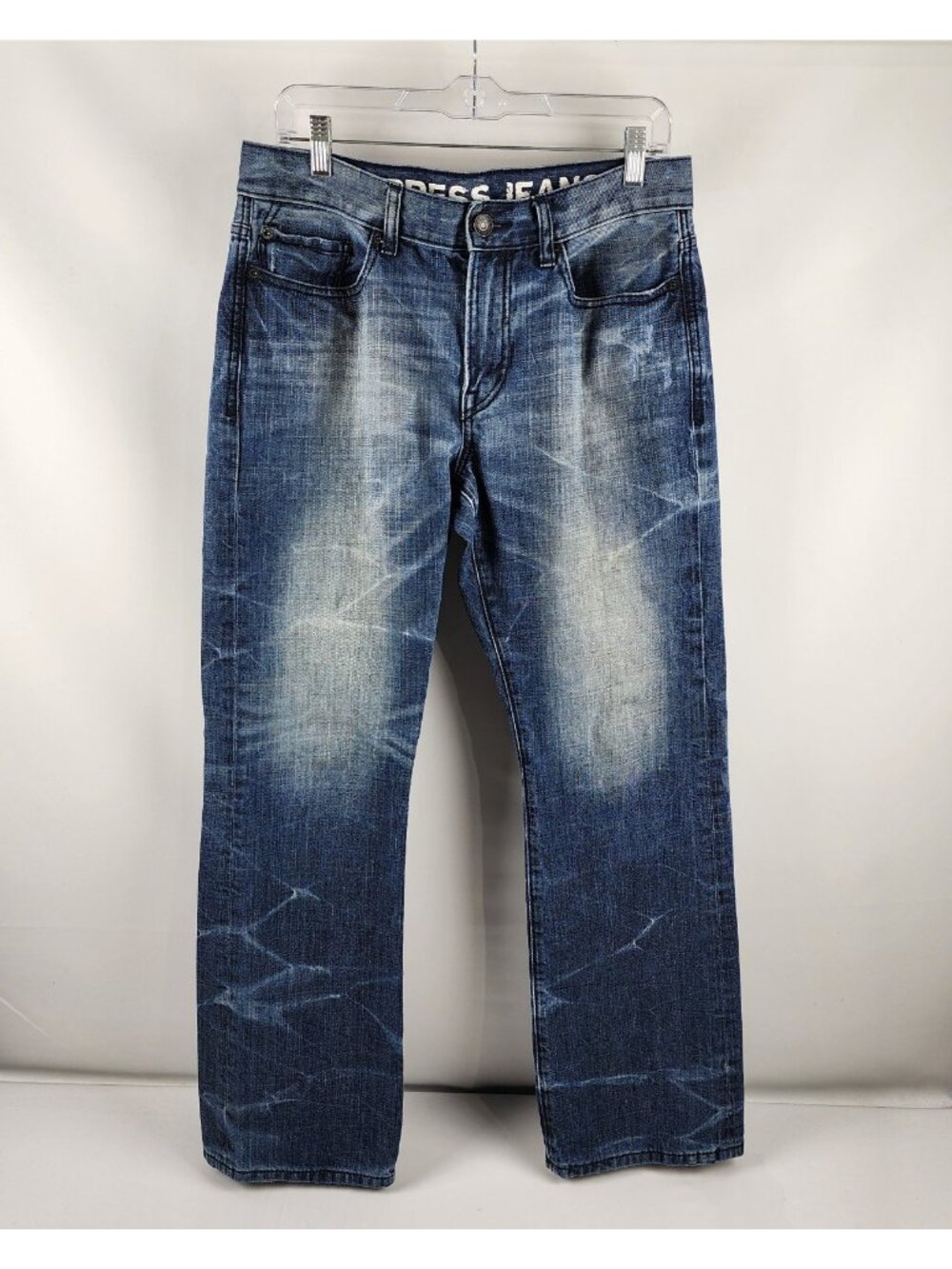Express Jeans Mens 32x32 Blue Kingston Low Rise Bootcut Straight Leg Denim